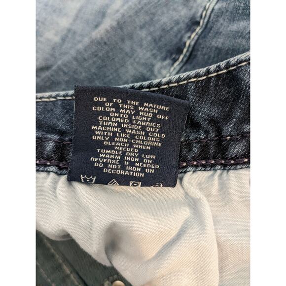 Vigoss Chelsea Skinny Jeans 1/2 Blue 28x25 Heritage Fit Embroidery‎ Thick Stitch - Picture 8 of 14